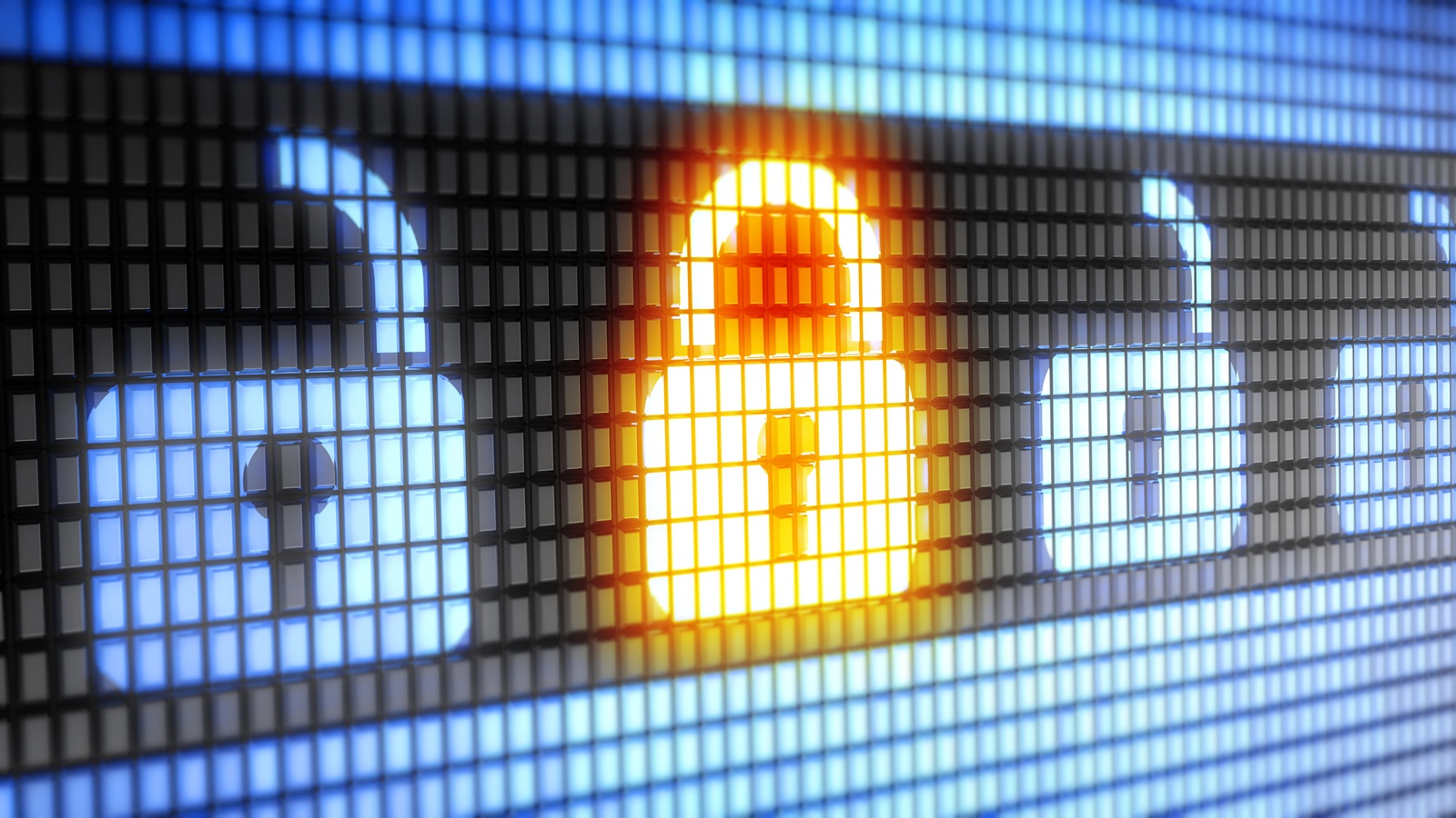 Website security lock on screen
