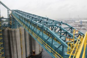 Industrial bridge structure for conveyor systems