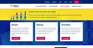 Sample of website with a visual hierarchy
